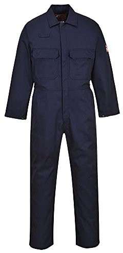Portwest BIZ1 Tuta Ignifuga Bizweld, Taglia L Tall, Navy