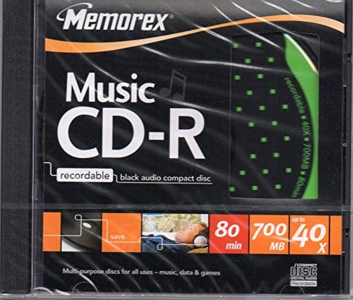 Memorex Music CD-R registrabili nero audio Compact Disc
