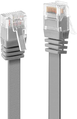 Lindy Flat Ethernet Cable 1m, RJ45 CAT6 Gigabit LAN Ethernet Cable, Bare Copper Core, 1000Mbps High-Speed, 250MHz Patch Cord for Xbox, Switch, PS5, PS4, Router, Modem, Snagless Design