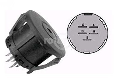 Contacteur à clé pour John Deere réf AM133881