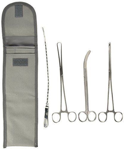 GIMA Trousse Ginecologia, Kit Include 4 Strumenti in Acciaio Inox in un Astuccio in Nylon, Kit di Prodotti Medicali