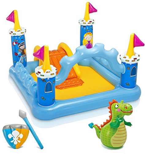Intex 57138 - Spielcenter mit Wasserstrahlen, Schlossform, 185 x 152 x 107 cm