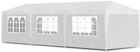 VIDAXL Tonnelle Pavillon de Jardin Blanc 3 x 9 m