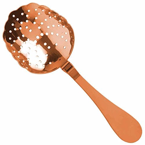 Urban Bar Julep Style Cocktail Strainer Biloxi, Copper Finish 21cm Model UB42-01CP