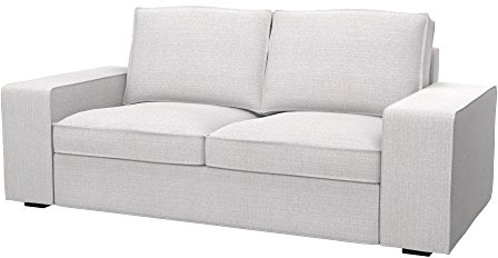 Soferia Sofabezug Kompatibel Mit KIVIK 2er-Sofa Sofaüberzug Sofaüberwurf Sofaschoner Cover Einfache Reinigung Allergiefrei Naturel Off-White