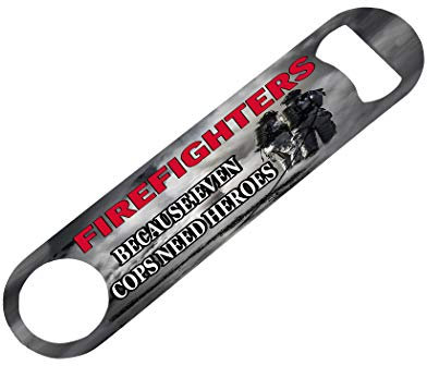 Lustiger Feuerwehrmann-Flaschenöffner, strapazierfähig, Geschenk für Feuerwehr, auch Polizisten brauchen Helden