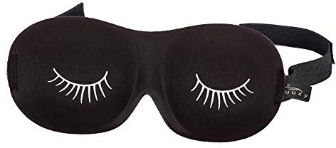 Bucky Ultralight Comfortable Contoured Travel and Sleep Eye Mask One Size, Black Eyelash, 1 Count (Pack of 1), Ultralight Comfortable Contoured Travel and Sleep Eye Mask