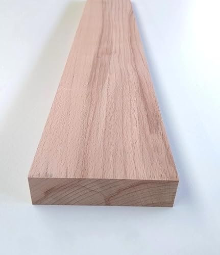 1 baguette en bois de hêtre massif de 23 mm d'épaisseur 60 mm Dimensions spéciales (23 x 60 x 250 mm de long)