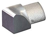 Fuchs ECO-LINE Rail de carrelage Angle Extrémité 10 mm Quart de cercle acier inoxydable V2A brossé - Angle intérieur
