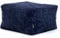 Icon Amara Hocker, Marineblau, Flauschiger Cord Stoff, Sitzsack Cord, Sitzpuff Hocker mit Füllung, Fußhocker für das Wohnzimmer, Deko Wohnzimmer