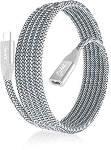 BASESAILOR USB C Extension Cable 6.6FT for Samsung S25 S24 Plus Ultra,USB C 3.1 3.2 Gen2 10Gbps Female Male Extender,Extender Cord for MacBook Pro 2024 2023 Air M3 M2,Kindle Fire HD 10