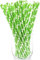 Paper Straws 100pcs Biodegradable Recyclable Drinking Straws for Party Birthday Wedding (Green White Dots)