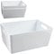 3x Ordnungsboxen - 11 cm hoch - WEIß - 25x17x11cm - 3,9 Liter - DINA5 - Ordnungskorb - Schubladenorganizer Schublade - Organizerbox Ordnungssystem Kunststoff Aufbewahrung Bad Korb Schrank Schreibtisch