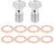 X AUTOHAUX 2 Set M10x1.0 Metric Thread Single Banjo Bolt Brake Fitting Adapter