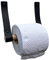 Brute Strength - Leder Toilettenpapierhalter - Schwarz - 2 Stücke - 100% Vollnarbenleder Toilettenpapierhalter - WC-Rollenhalter hängend