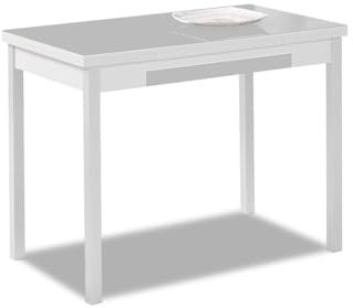 ASTIMESA Mesa de Cocina, Metal, Gris, 100x60cm-extendida 150x60 cms