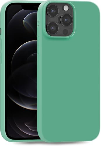 MyGadget TPU Case for iPhone 12 | 12 Pro - [ Camera Protection & Anti Fingerprint ] - Cover Ultra Thin TPU - Soft Touch & Anti-Scratch Shell - Flexible Silicone - Matte Esmerald Green