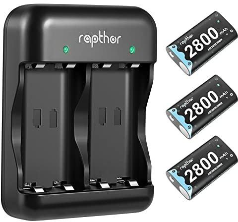 Rapthor Rechargeable 2800mAh Xbox One Controller Battery Pack with Charger for Xbox One S/Xbox One X/Xbox Series S/X Wireless Controller