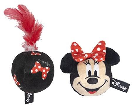 CERDÁ LIFE'S LITTLE MOMENTS - For Fan Pets | Minnie Mouse Two-Piece Plastic Toy That Fun And Entertains Your Cat, Even If It Has Rolled Up Comfortably On Your Lap - Officially Licensed By Disney®
