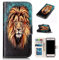 nancencen Gemalte Serie Handyhülle für iPhone 7/8 / SE 2020 Hülle mit Ständer, Premium PU Leder Brieftasche Schutzhülle [Anti-Kratzer] Flip Case Cover Stoßfeste Klapphülle, Löwe