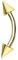 Jewel Barrel Banane Piercing Augenbrauen Schmuck Barbell Helix Daith Ohrringe Körperschmuck 16g (1,2 mm) 6 | 8 | 10 | 12mm Stablänge mit Chirurgenstahl mit Kegel Spitzen (Gold, 6)
