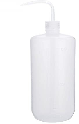 1000ml Plastic Safety Wash Bottle, Lab Squeeze Bottle with Narrow Mouth and Scale Labels, Squirt Bottle For Plant Flower Succulent Watering - 1 Pack