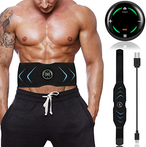 EMS Trainingsgerät, Bauchmuskeltrainer für Männer und Frauen Bauchtrainer Elektrisch mit USB Kabel EMS Bauchweggürtel Fitness Geräte Trainingsgeräte für Sportgeräte Zuhause