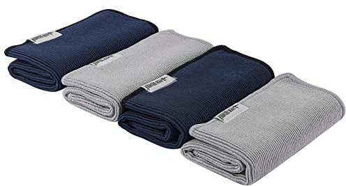 MHW-3BOMBER Coffee Barista Towels - 4 Pack, Microfiber Barista Cloth Set, Espresso Cleaning Towel for Coffee Bar - Fits Espresso Machine, Steam Wand, Countertop, CT5322-OS