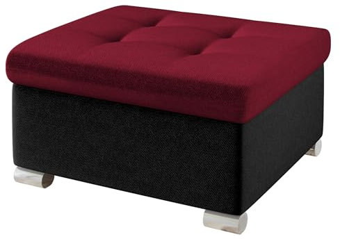 Mirjan24 Polsterhocker Niko klein Sitzbank Sitzhocker Fußbank Pouf Hocker Farbauswahl (Kronos 07 + Kronos 02)