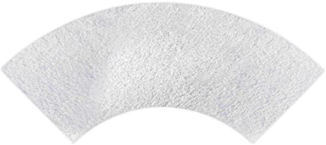 PRELGOSP Duschvorleger Eckdusche, Gebogene Duschmatte aus Mikrofaser, Fächerförmig Badezimmerteppich Waschbar rutschfest für Eckbadewanne, 45x100cm,Weiß