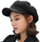 HilyBony Damen Newsboy Cap Wollfilz Visier Baskenmütze Cabbie oder Maler Outdoor Hut für Herbst Winter Warme Mütze (as3, Alpha, m, Standard, Schwarz)