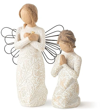 Willow Tree Remembrance Angel Plus Prayer of Peace Figure, Sculpted Hand-Painted Figures 2-Piece Set