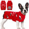 CITÉTOILE Hundepullover Weihnachten, Hund Socken Weihnachtspullover für Kleine Mittelgroße Hunde, Strickpullover Warm Weich, Winter Hunde Kleidung für Indoor Outdoor, Rot, S