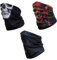 Hilltop 3x Motorrad Multifunktionstuch, Kopftuch, Halstuch, Bandana 3-er Set in ausgewählten Designs, Schlauchtuch für Damen und Herren, 3er Set:Schädel Selektion