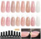 EBANKU 8 in 1 Builder Gel Set, 8 Farben Nude Pink UV/LED Nagellack für Reparatur, Nagelstärkung und Nagelverlängerung