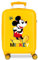 Disney Mickey All Smile Valise Kabine, Mehrfarbig, 38 x 55 x 20 cm, robuster ABS-Kunststoff, Fermeture mit Kombinationsleiste, 35 l, 2 kg, 4 doppelte rote Taschen, gelb, Talla única, Kabinenkoffer