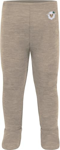 normani Baby Merino Hose Strampelhose mit Fuß Leggings mit Füßen Lange Unterhose Babyhose Thermounterhose aus 100% Bio-Merinowolle für Junge und Mädchen - Oeko-Tex Standard 100