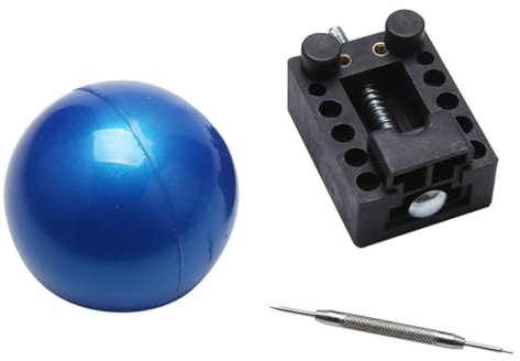 Tiardey Kit de Remplacement de Pile de Montre 3 pièces, kit d'outils de réparation d'ouvre-boîte pour Retirer Le Dos de la Montre Un Support d'ouverture de boîtier et Un Outil de Remplacement