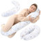 Stillkissen XXL Seitenschläferkissen Schwangerschaftskissen Lagerungskissen - Baumwolle Pregnancy Pillow Erwachsene - 190 cm Eulen B