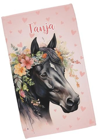 Striefchen® Handtuch in DREI Größen mit tollem Pferde Motiv, personalisiert (Kleine)