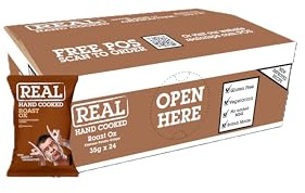 REAL Handcooked Crisps Roast Ox – 24 x 35g Gourmet Crispy Potato Snack Packs
