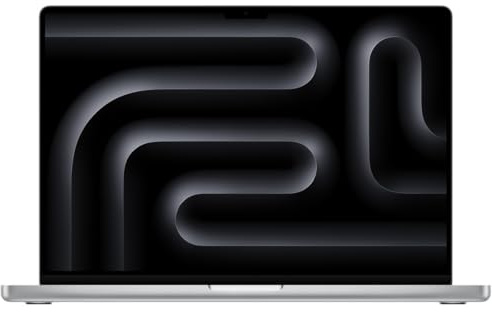 Apple MacBook Pro 2023, M3 Pro Chip mit 12-Core CPU und 18-Core GPU (16-Zoll, 18GB RAM, 512GB SSD-Speicher) QWERTZ Deutsch Silber (Generalüberholt)