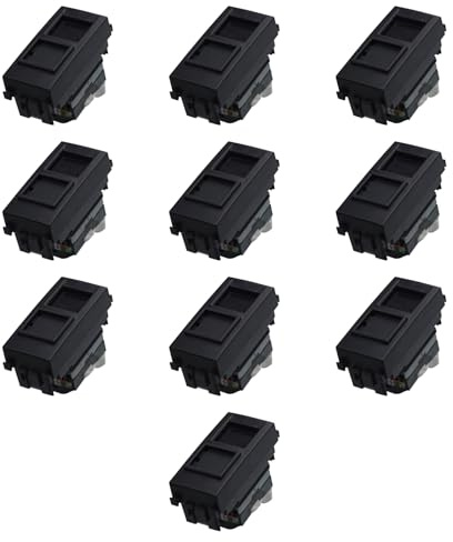 10 MODULI PRESA ETHERNET CAT5E, NERO, COMPATIBILE CON VIMAR ARKE', PRESA DI RETE INTERNET, CONNETTORE RJ45, MODULI E FRUTTI 100% COMPATIBILI, MATERIALI DI ALTA QUALITA'
