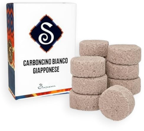 Räucherkohle [Weiß - Natürlich] | Japanisches Binchōtan für intensives Räuchern | Umhüllender Duft, Brenndauer 20 Minuten, ohne künstliche Gerüche