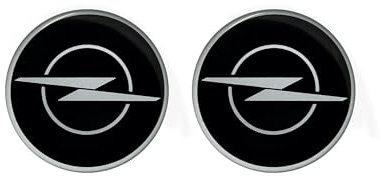 3D-Aufkleber kompatibel mit Opel, Lizenzprodukt (Schwarz, 12 mm)