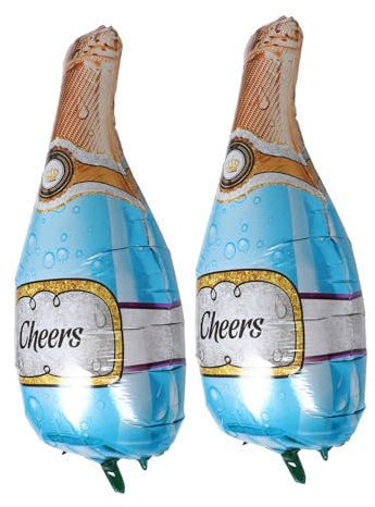 TOPPERFUN 2pcs Bottle Balloon for Birthday Party Bachelorette Balloons Party Favor Elegant Wine Birthday Decorations