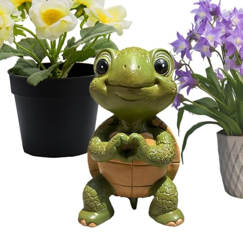 Ghjkldha Schildkrötenfigur,Garten Skulptur Schildkröte Für Außenbereich - Tierfiguren Deko Für Balkon Wohnzimmer Garten Terrasse Rasen Teich