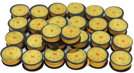 26pcs Set Tube Cable Marker EC Letter Number PVC A to Z Marking Coded Cable Marker Wire Marker for Electronics Electrical Appliances Network Wiring (1.5m2)