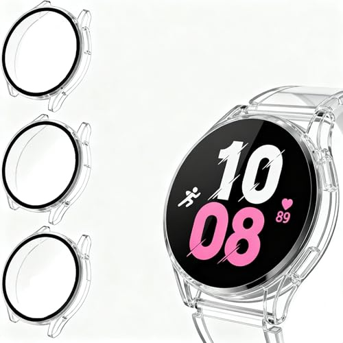 [3Stück] Hülle Kompatibel mit Samsung Galaxy Watch 6 40mm Schutzhülle, Weich TPU Bumper Case mit Displayschutzfolie (Klar*3, Galaxy Watch 6 40mm)