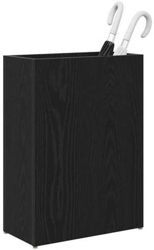 vidaXL Sonnenschirmhalter Schwarz Eichen-Optik 40 x 20 x 55,5 cm, Moderner rechteckiger Flurständer, robuster Regenschirmhalter, platzsparend, schicker Organizer für den Eingangsbereich